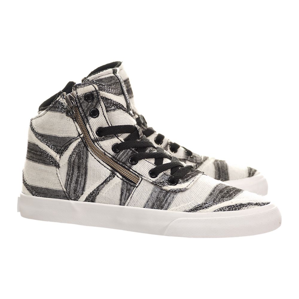 Chaussures de Skate Supra Cuttler Bleu Blanche Blue Striped/White Femme | UWA-05789984